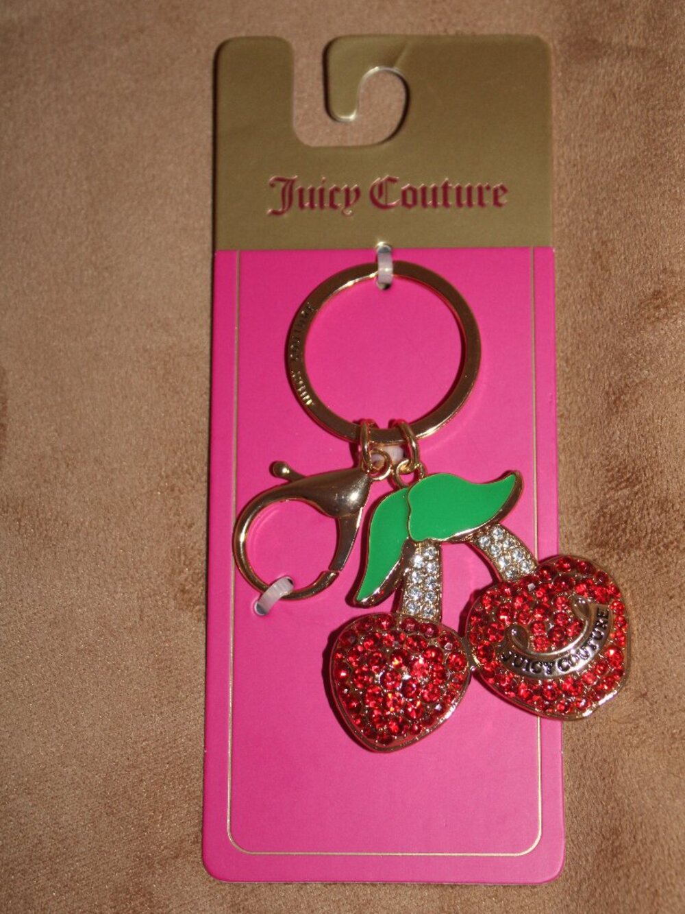 Juicy Couture Cherry Charm Keychain